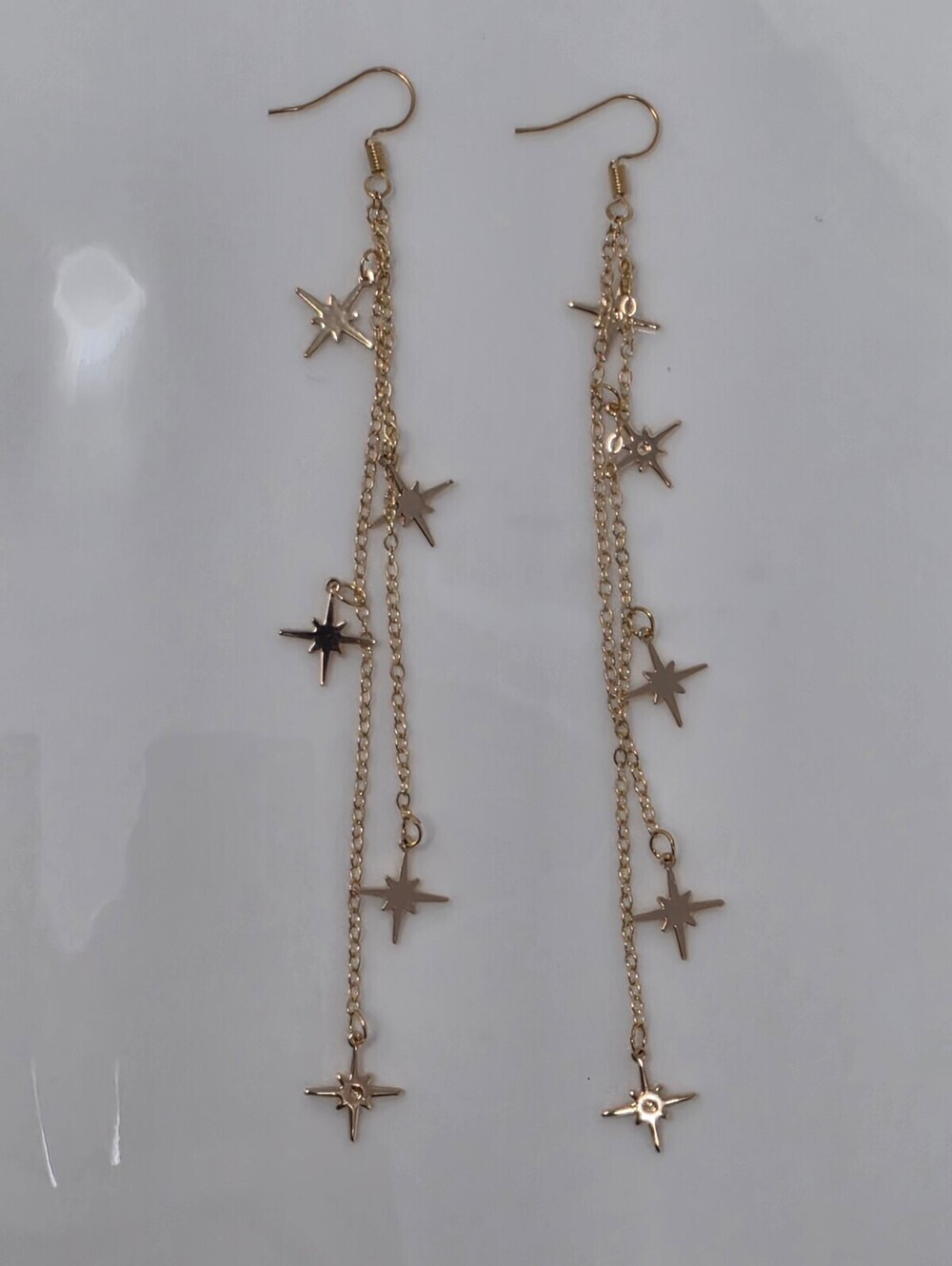Starlight Starbright Gold Star Charm Dangle Earrings